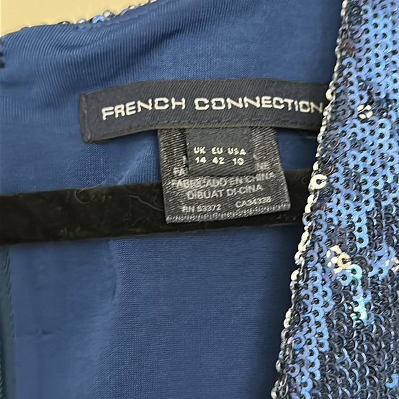 French Connection Navy Sequin Mini Dress - Picture 2 of 3